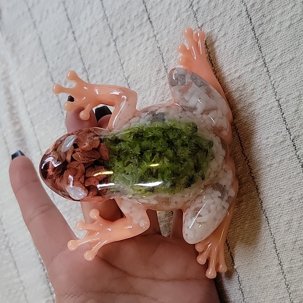 Resin Epoxy Artisan Frog with Quote Paperweight Gift Home Decor Piece - Picture 12 of 16